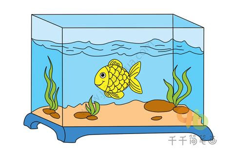 方形魚缸卡通 石關穴
